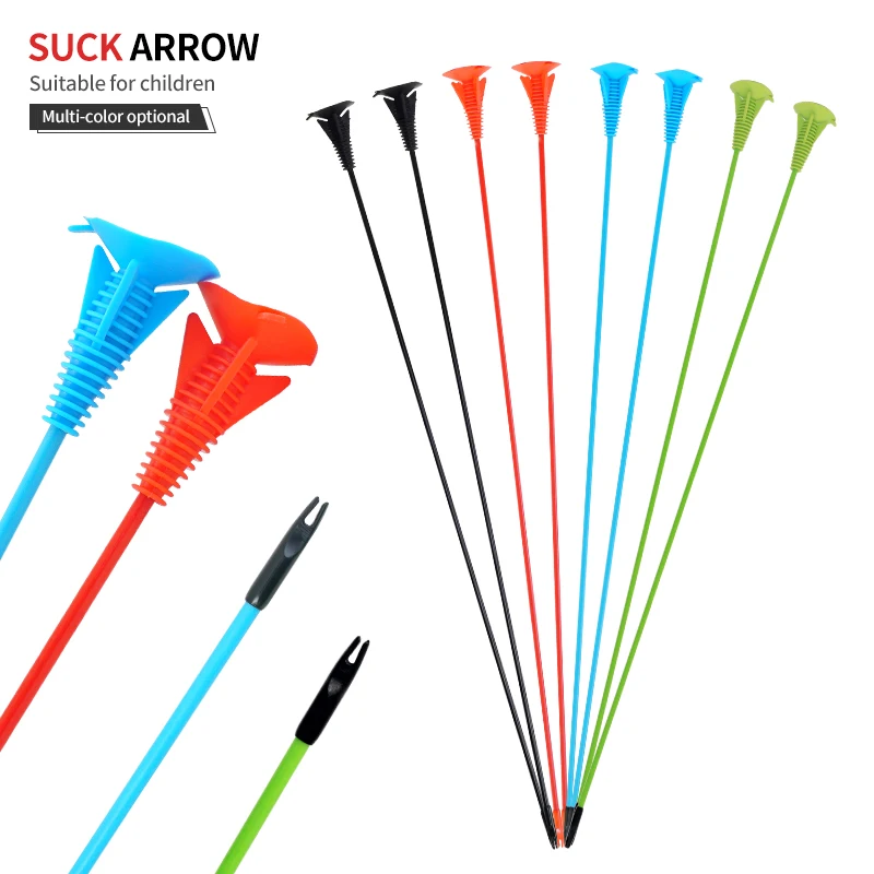 

OD 5mm Sucker Arrows Shooting Safe Game Kids Bow and Arrow Toy Solid Fiberglass Shaft Children Suction Cup Training Archery Set