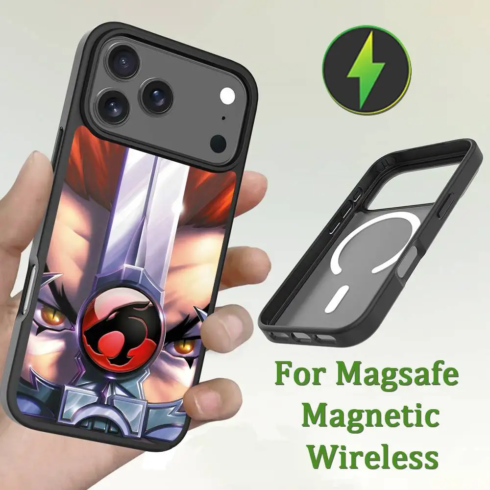 Cool T-ThunderCats-ES Anime funda de teléfono para iPhone 13,12,11,16,15,17,14,Pro,Max,Plus,Mini,Magsafe,carga inalámbrica magnética