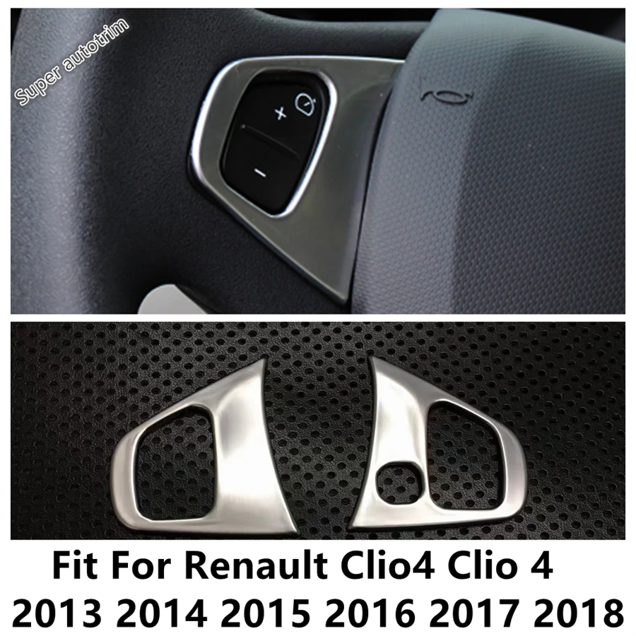 

Steering Wheel Button Frame Cover Trim Stickers For Renault Clio4 Clio 4 2013 2014 2015 2016 2017 2018 Carbon Fiber Accessories