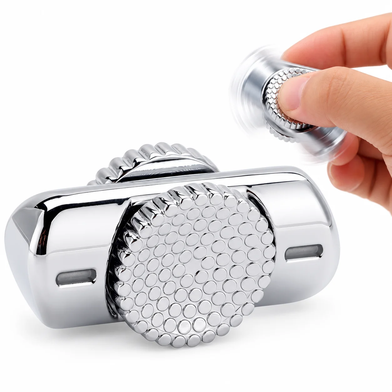 Chrome Plated Bathroom Cabinet Knob, Hammered Texture Drawer Pull Handle, Metal Single Hole Furniture Door Knob