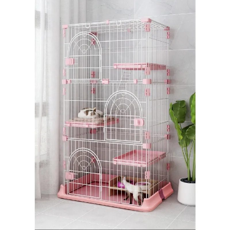 Multi-story Cat Villa Home Indoor Small Cattery with Toilet Extra Large Free Space House Multi-story Villa