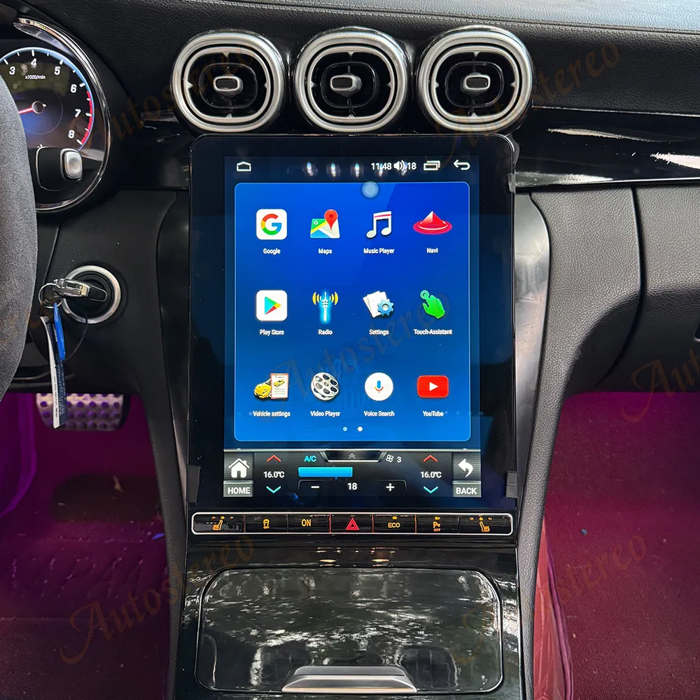 

Вертикальный экран Android 15 для Mercedes Benz C Class W205 GLC X253 2015-2022 NTG5 5,5 6,0 Автомобильный мультимедийный плеер с GPS-навигацией