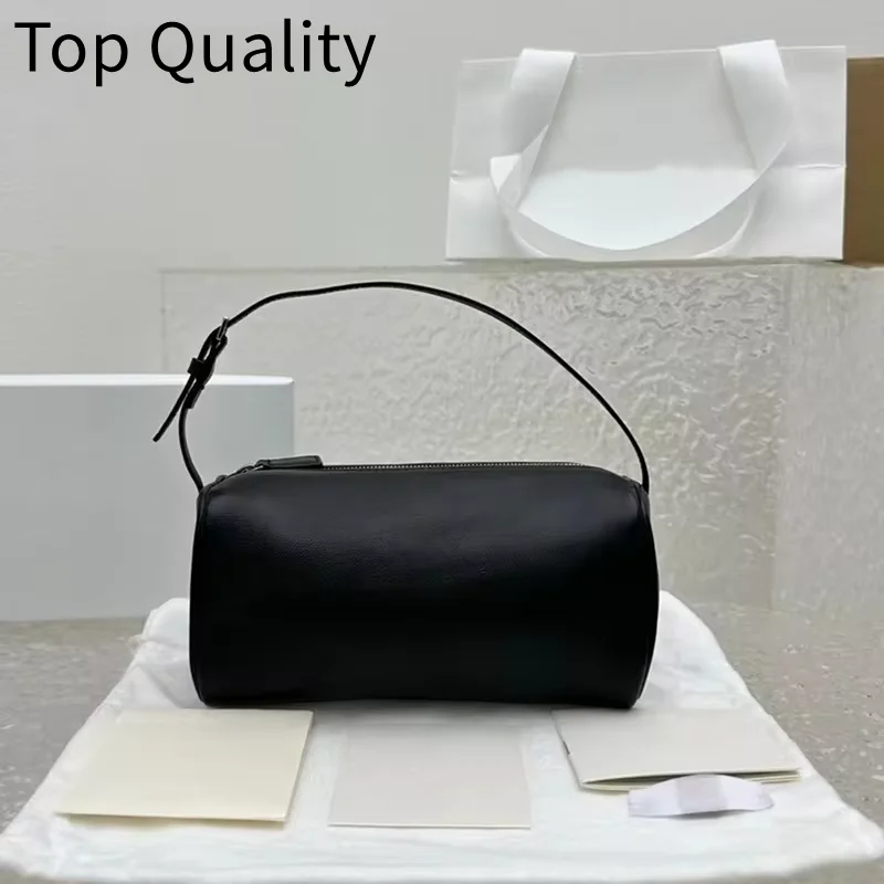 2024 vintage women\'s handbag soft cowhide handbag women\'s business minimalist handbag pencil case mini design