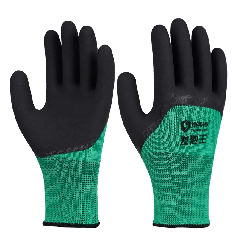 

Heavy Duty Latex Coated Work Gloves, Breathable & Non-Slip, Abrasion Resistant for Construction, Industrial, Outdoor Use