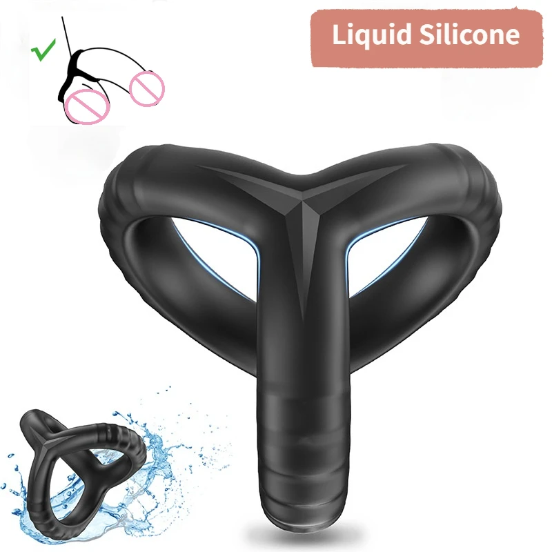 

Super Small Chastity Cage Penis Ring Delay Ejaculation Bondage Erection Ball Stretcher Reusable Silicone Cock Ring Toy for Men