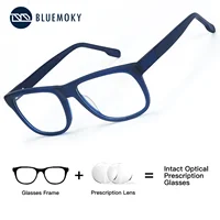 BLUEMOKY, gafas graduadas rectangulares de acetato hechas a mano para hombre, gafas ópticas progresivas para miopía, fotocromáticas, antiluz azul