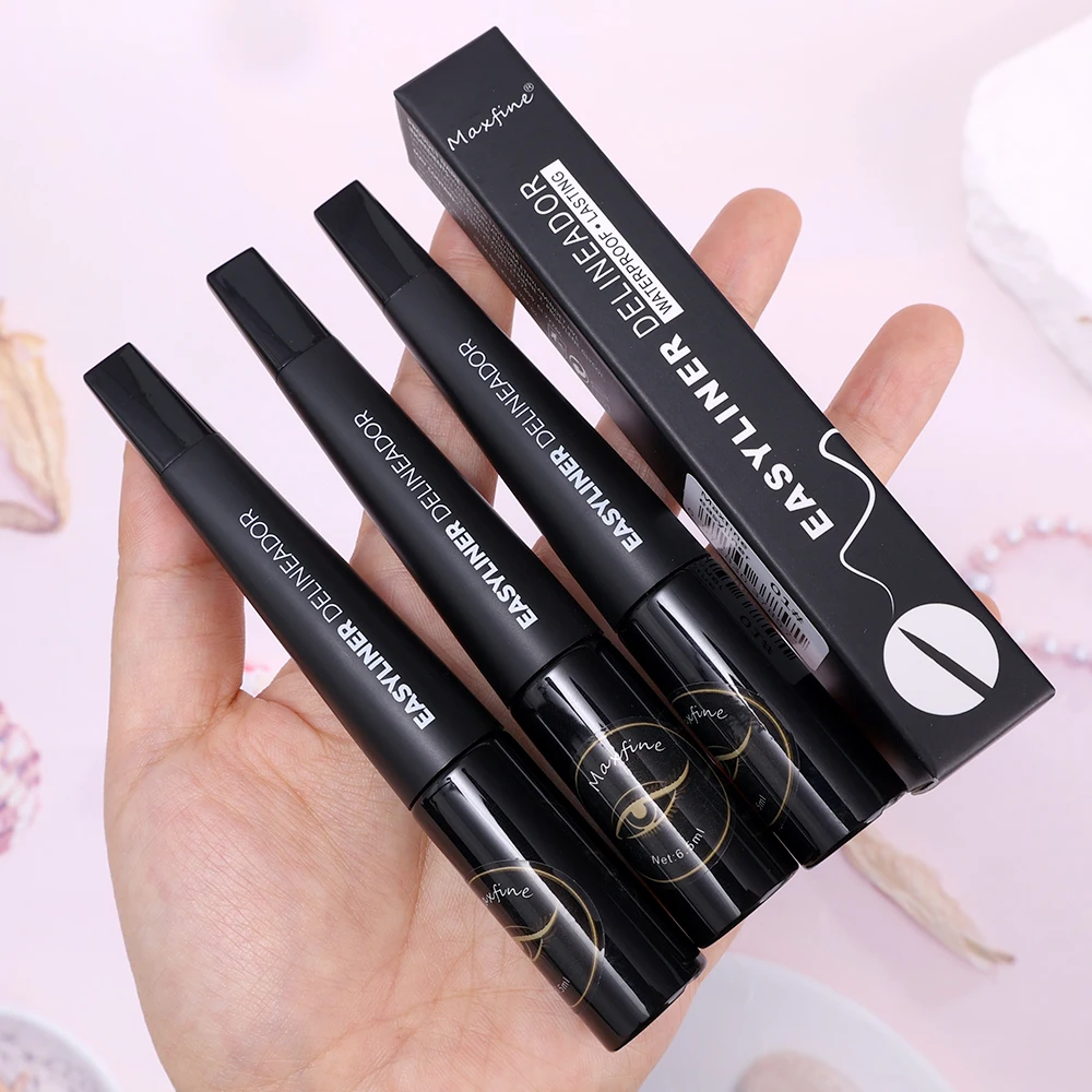 Liquid Eyeliner Pencil Black Smooth Quick Dry Waterproof Lasting Brown Eye Liner Pen Easy To Wear Sweatproof Eye Makeup Cosmetic