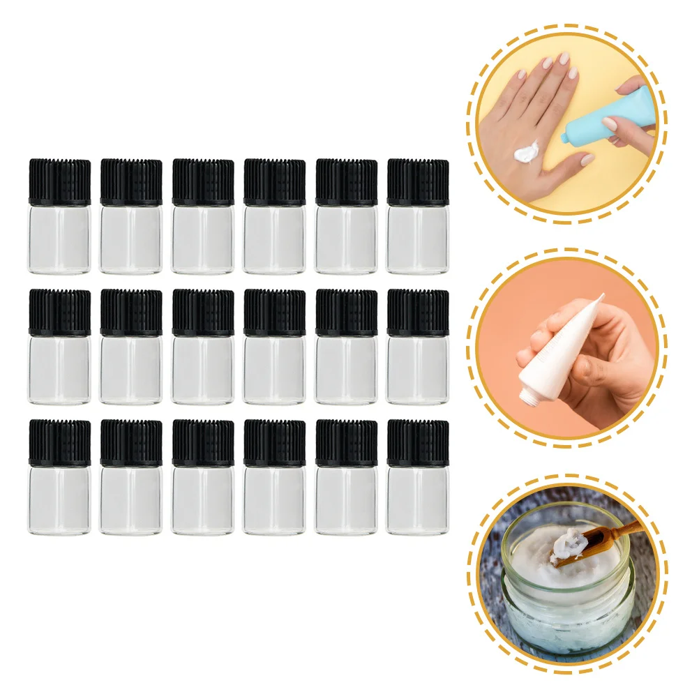 

50Pcs Essential Oil Bottle Glass Travel Bottles Leakproof Cosmetics Sub-Packing Bottle Portable Reusable Empty Makeup Water