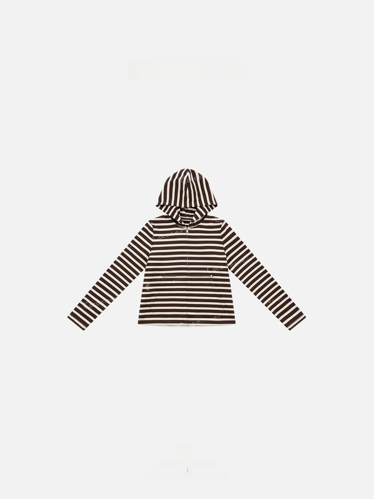 

Women's Zipper Hooded Striped Long Sve Cotton Jaet Casual Sle Stand Fit Polyester Fiber Breathable Straight Hem