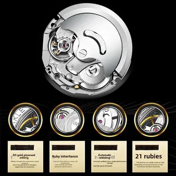 पुरुषों की स्वचालित मैकेनिकल घड़ी ग्रीन वाटर घोस्ट ल्यूमिनस कैलेंडर वाटरप्रूफ फैक्ट्री डायरेक्ट सेल्स टिकटॉक लोकप्रिय घड़ी 10 best sales एक्वाटिको घड़ियाँ - №2