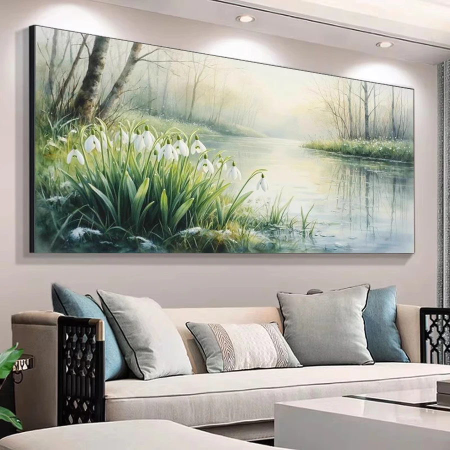 

Abstract Forest Landscape River Large Size Diy Diamond Arts For Adults Painting Scenery Full Drill Mosaic Embroidery Picture