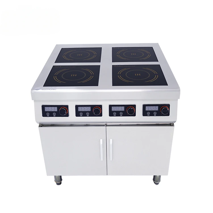 Commercial Electric Restaurant 4 Burner Induction Cooker Four Plate Induction Cooker With Cabinet