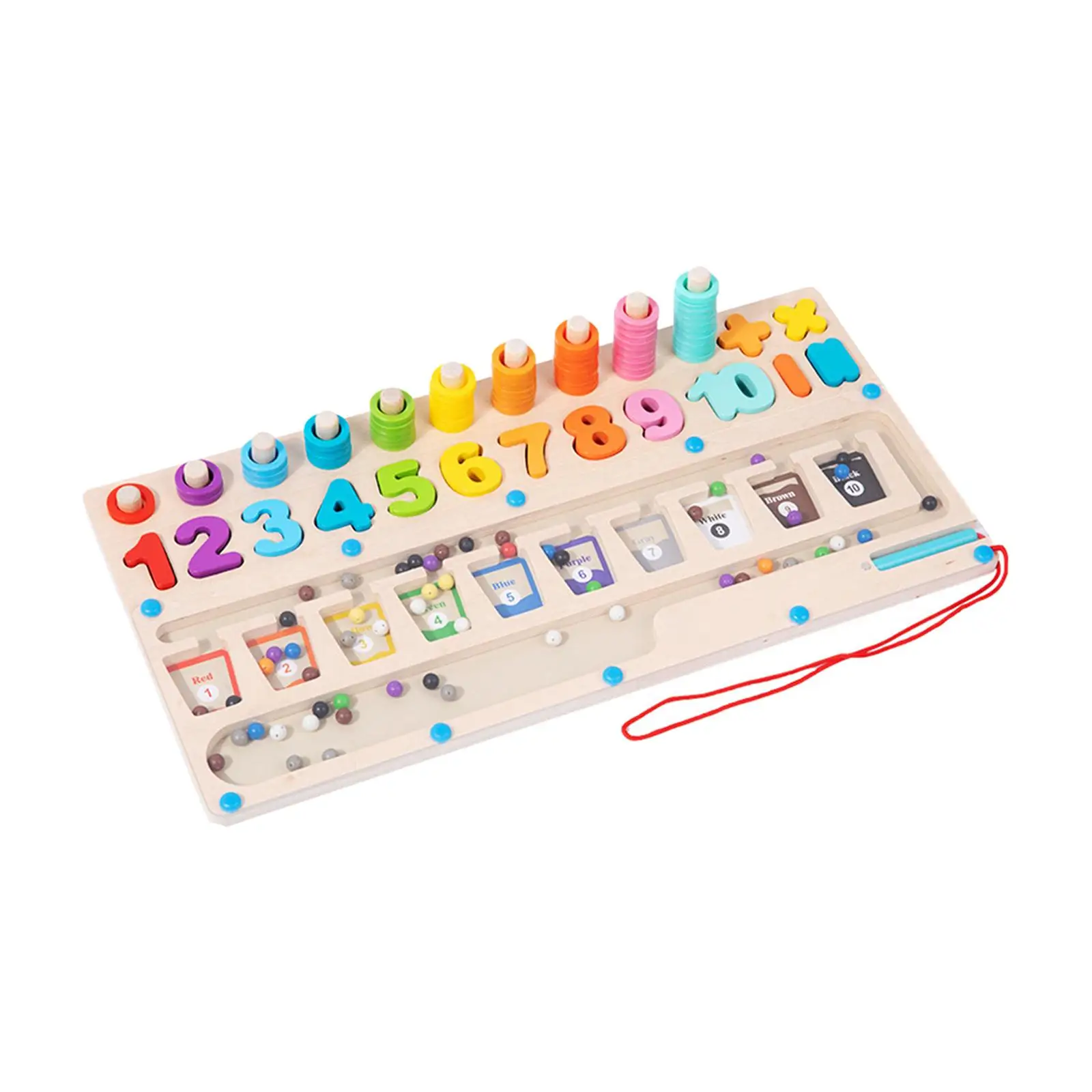 

Montessori Toys Kids Toy Bead Maze Toy Fine Motor Skill Boards Games Magnetic Color and Number Maze Preschoolers 3 4 5 Years Old
