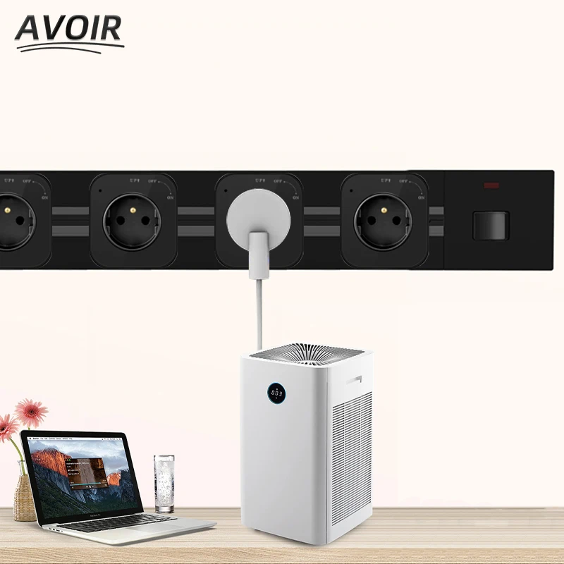 

Avoir French Plugs Track Socket Moverable Square Module Extension Socket Home Hidden Power Electrical Outlets In The Countertop