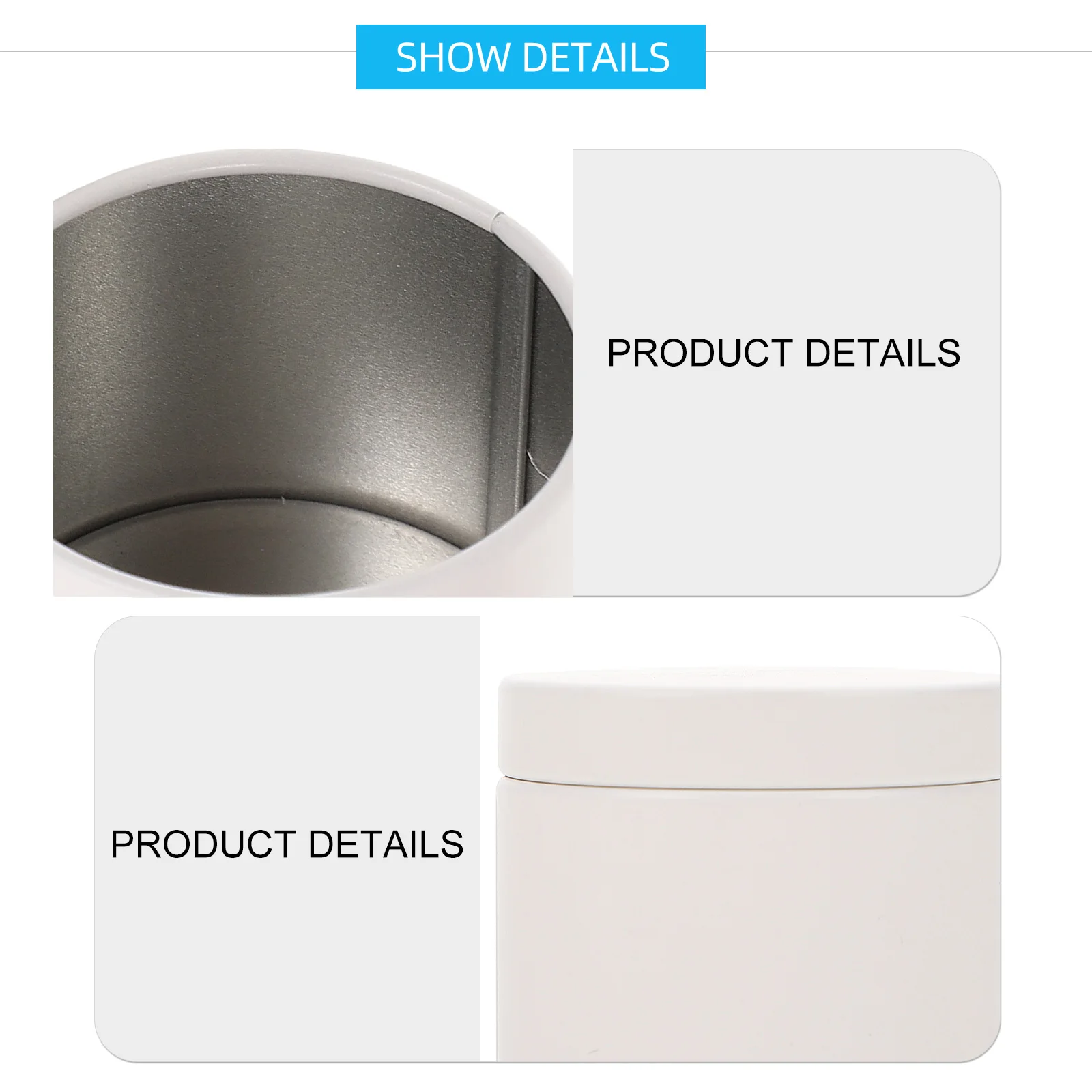 

5 шт. жестяная круглая банка для чая, маленькая канистра, банки, контейнеры, коробка для хранения чая, закуски, ювелирные изделия, жестяная банка