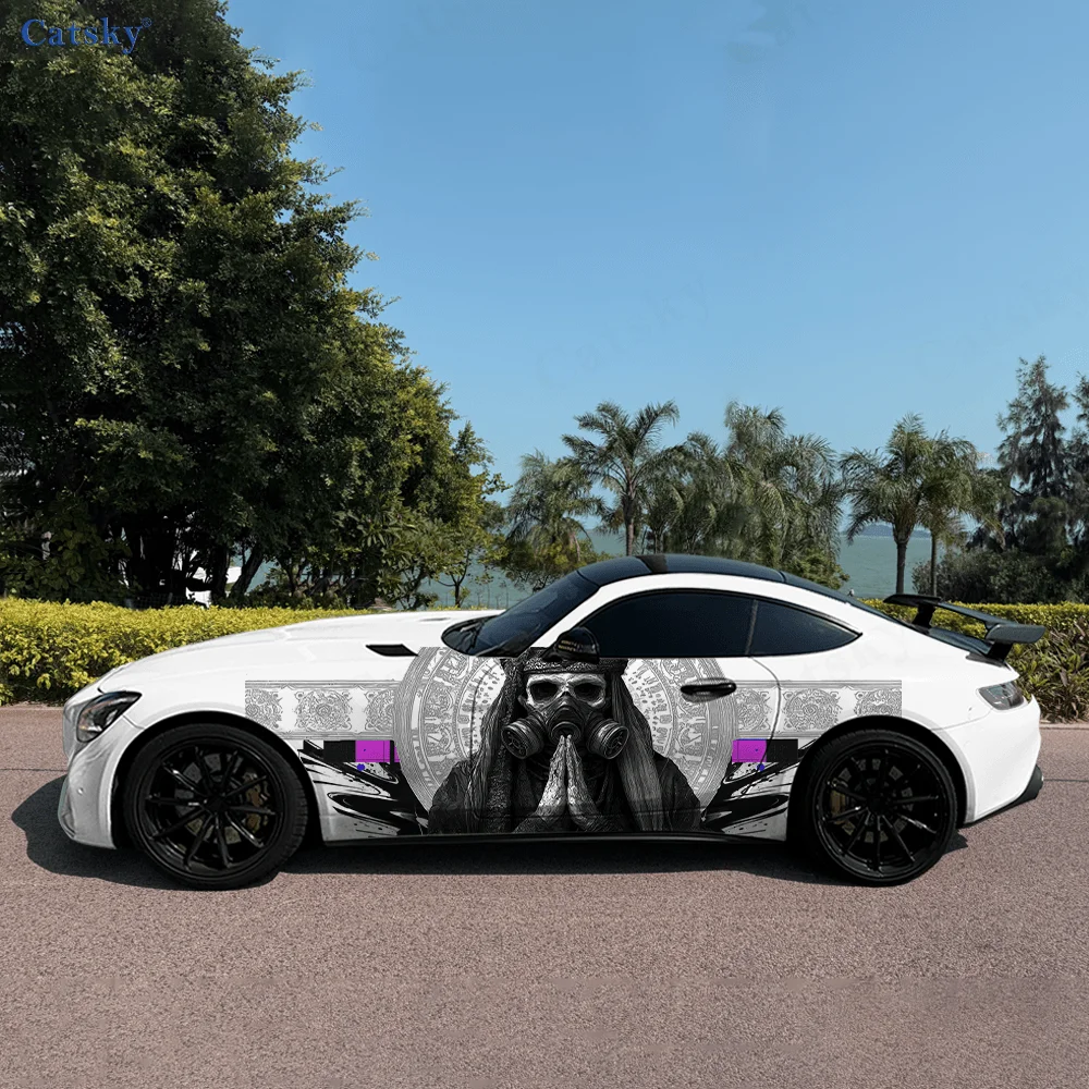 

Плащ Скелет Молитвенный Тотем Автомобильные Виниловые Наклейки Самоклеящаяся ПВХ Наклейка Подходит для Грузовиков SUV Декор Автоаксессуары Подарок