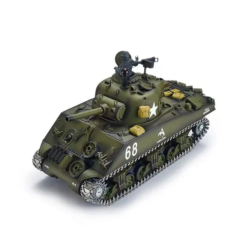 Henglong 3898-1 Metal US M4A3 tanque de batalla principal RC modelo US Sherman 1:16 simulación de batalla juguetes de Control remoto Coche
