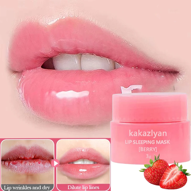 

Avocado Oil Lip Sleeping Mask Exfoliating For Lips Balm Lightening Pink Lip Care Moisturizer Vaseline Lip Base Makeup Cosmetics