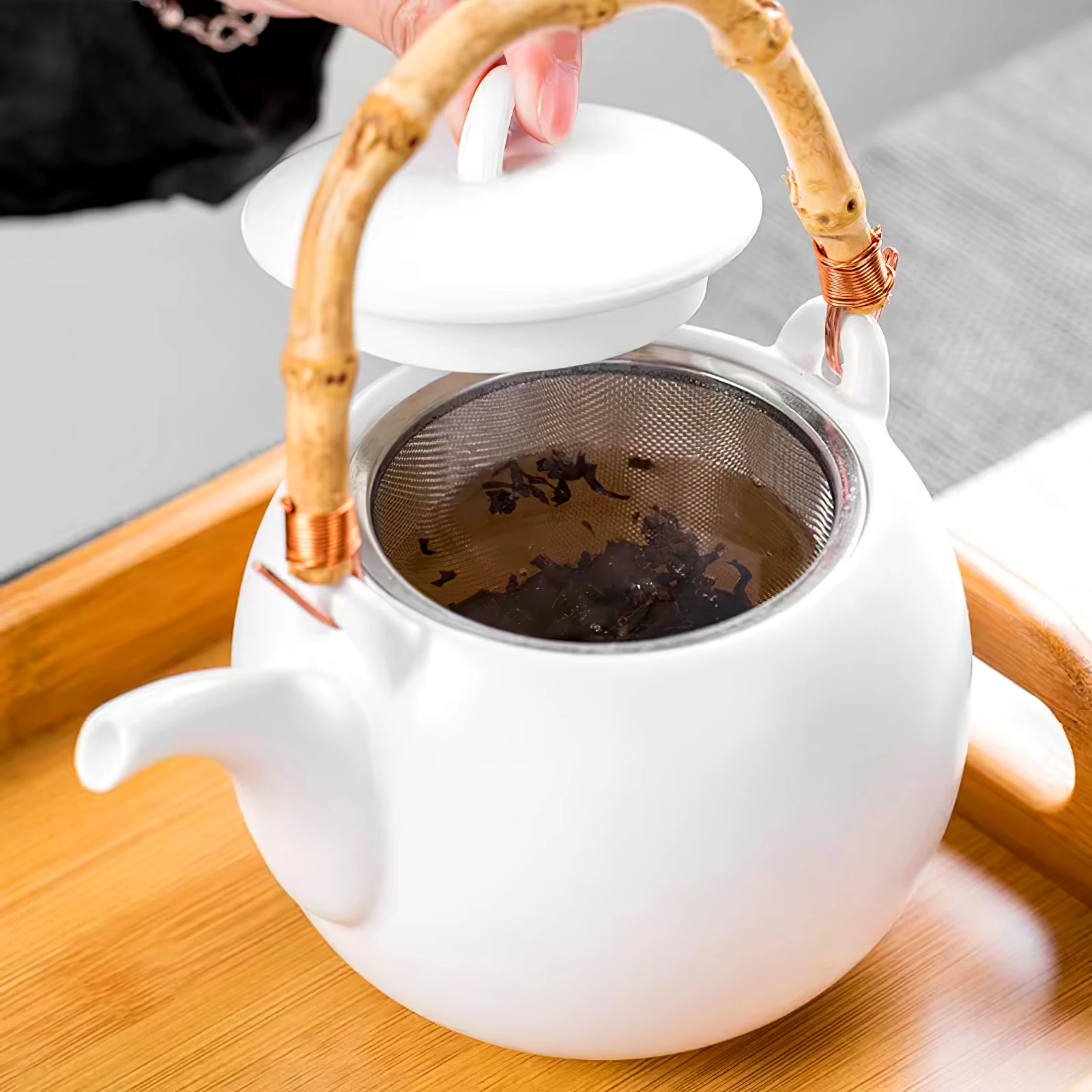 

4pcs Tea Infuser Strainer Reusable Filter Teapots Stainless Steel 8 2CM Outer 7 2CM Inner 5CM Height Kitchen Bar Accessories