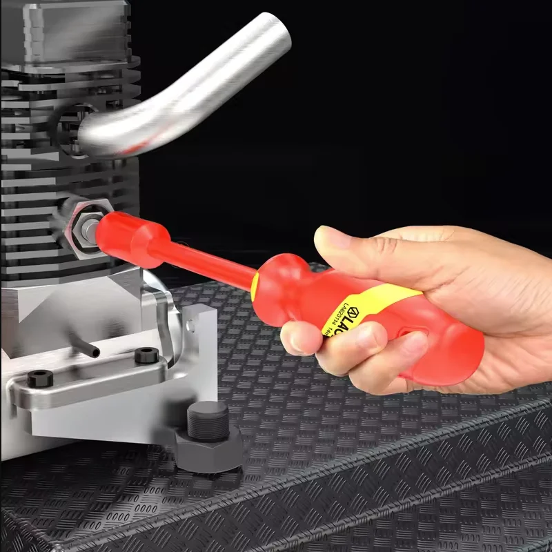 LAOA 1000V 1pc Insulated Socket Screwdriver Multifunctional Hexagonal Socket Wrench Driver Electrician Specific Withstand