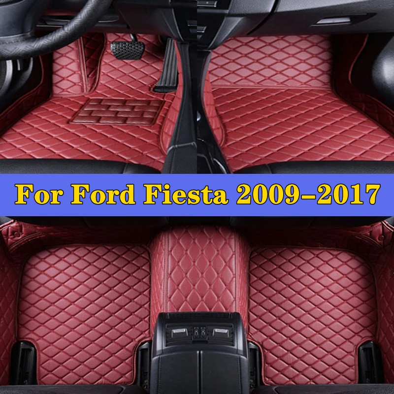 

Автомобильные подставки для Ford Fiesta 2009-2017, аксессуары для салона автомобиля, защитный коврик, индивидуальные автомобильные напольные коврики, задняя крышка