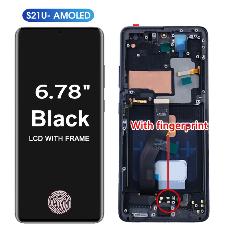 Nieuwe AMOLED Voor Samsung Galaxy S21 Ultra 5G LCD Display Touch Screen Digitizer Voor Samsung S21 Ultra LCD display Vervanging