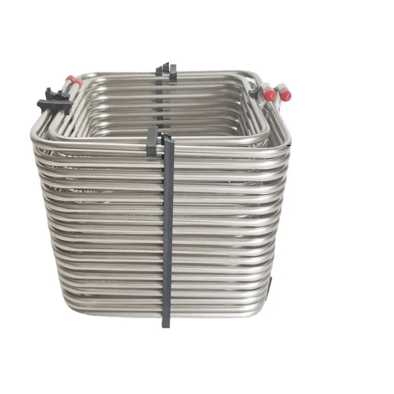 304 Material 8mm Tube Stainless Steel Wine Tube 2-Way Cooling Wine Tube for Beer Insulated Box 220X220MM