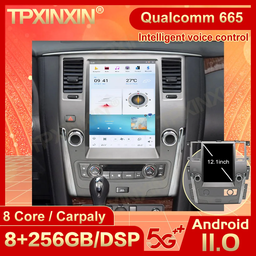 Qualcomm Android Tesl- Multimedia Stereo For Nissan Patrol 2010 2011 2012 2013 2014 2015 2016 2017 2018 GPS Navi IPS Head Unit