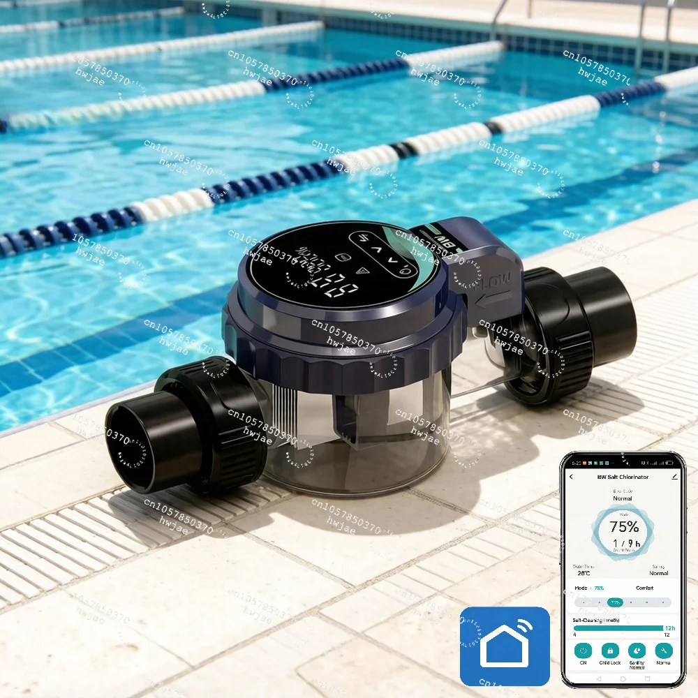 Swimming pool salt water electrolysis App control with 6G\ 8G\ 12G\ 16G\ 20\ 25G WIFI control salt chlorine generator