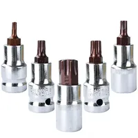 T20-T70 Torx Head Screwdriver Bit Torx Bit Sockets 1/2inch Sockets Wrenches Alloy Steel For Versatility Compatibility Hand Tools