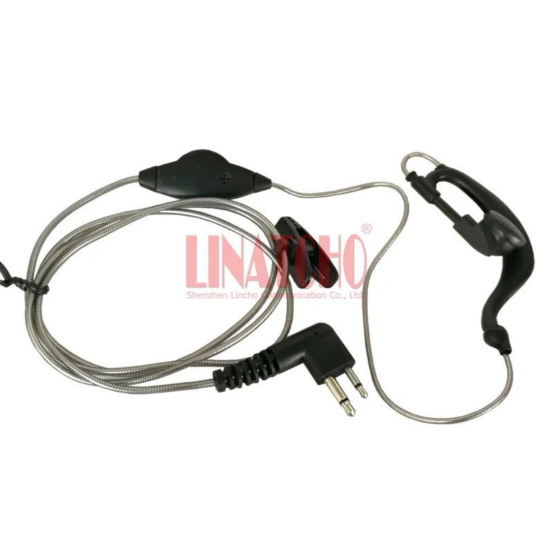2 ピンイヤーフック PTT マイクイヤホン GP68 GP88 GP2000 GP300 ポータブルトランシーバー 2 ウェイラジオヘッドセット
