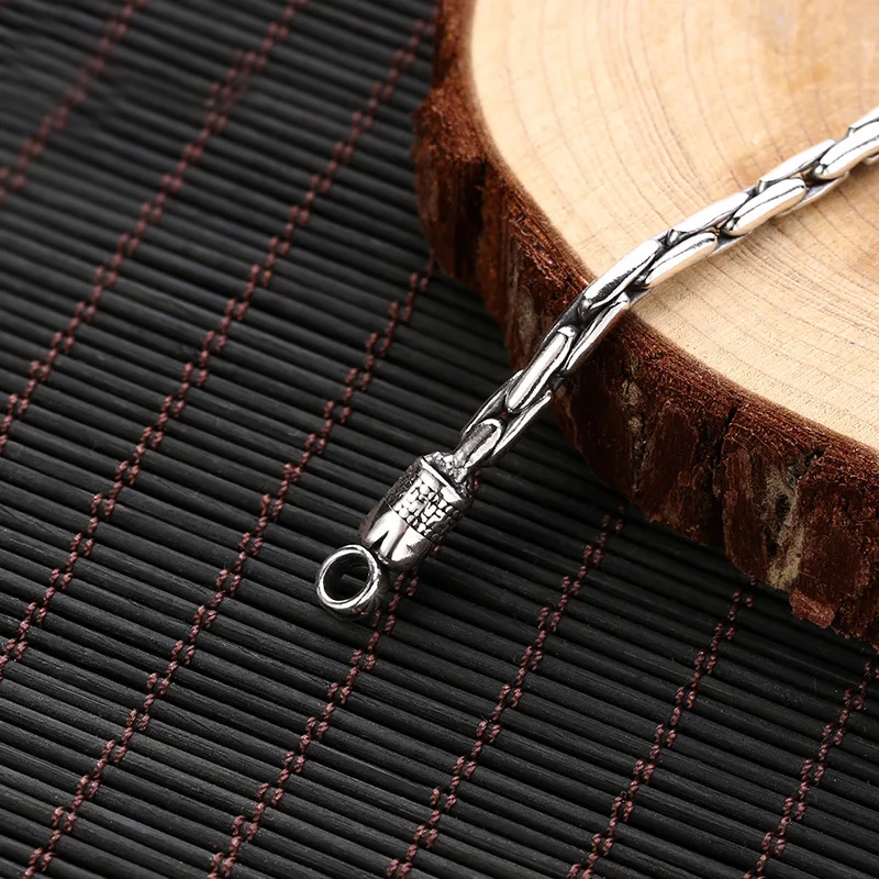 S925 Sterling Silver Creativity Bracelet Male Vajra Six-Character Mantra Bracelet Small Simple and Personalized Jewelry  Gift