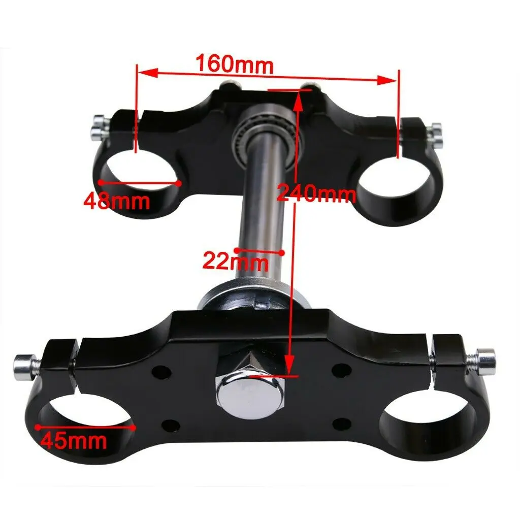 TDPRO Handlebar triple clamp Bar Riser 22mm 45/48 240L Front Fork 22mm handlebar for Apollo dirt pit bike Thumpstar SSR