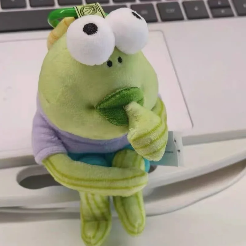 Fondo de Bikini de dibujos animados clásico, bolsa de juguete de peluche, colgante, pez bonito y feo, mochila creativa, llavero decorativo, regalo de cumpleaños