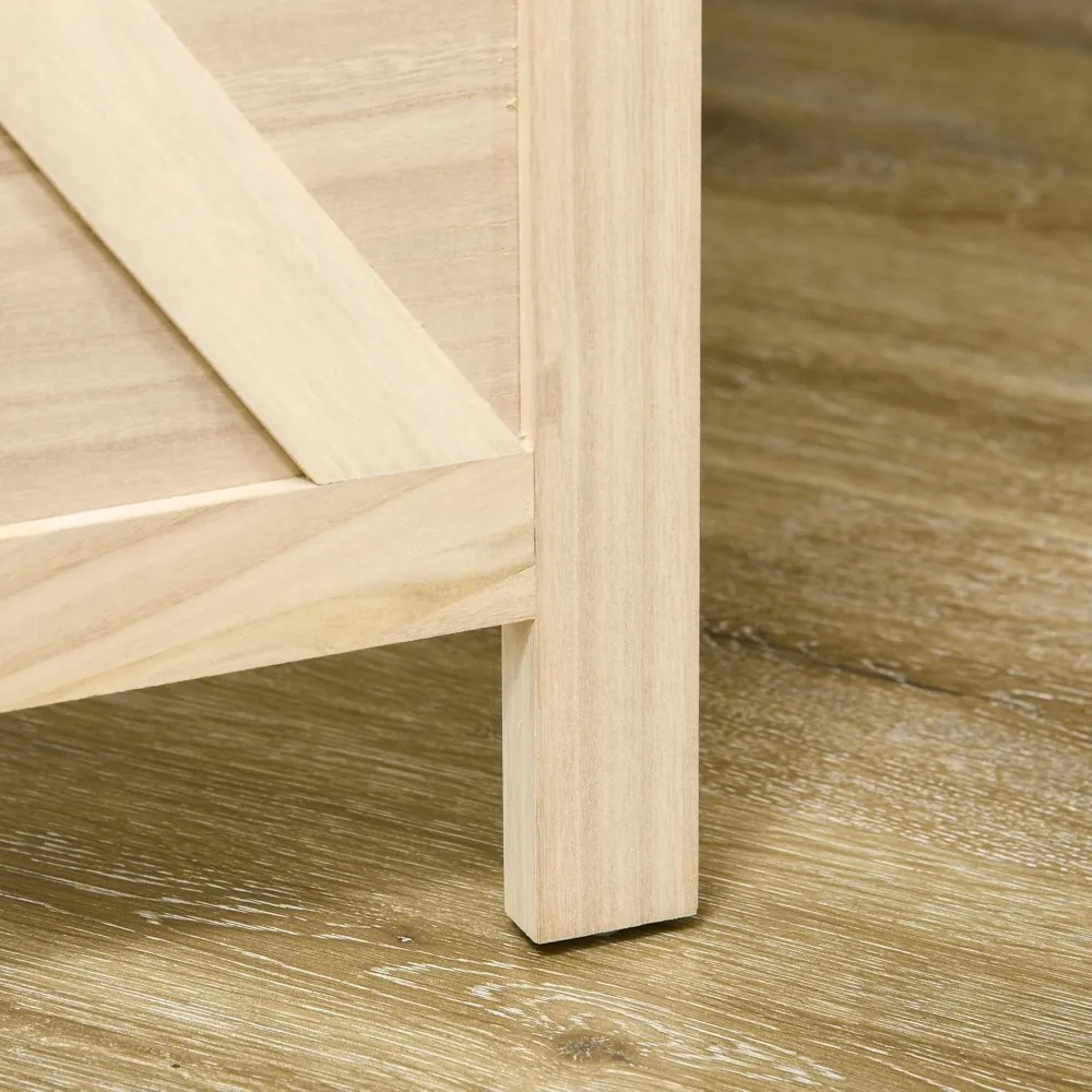 مقسم غرفة خشبي قابل للطي مكون من 4 ألواح مع لوح بيجبورد، شاشة خصوصية للمكتب المنزلي، لمسة نهائية طبيعية #6