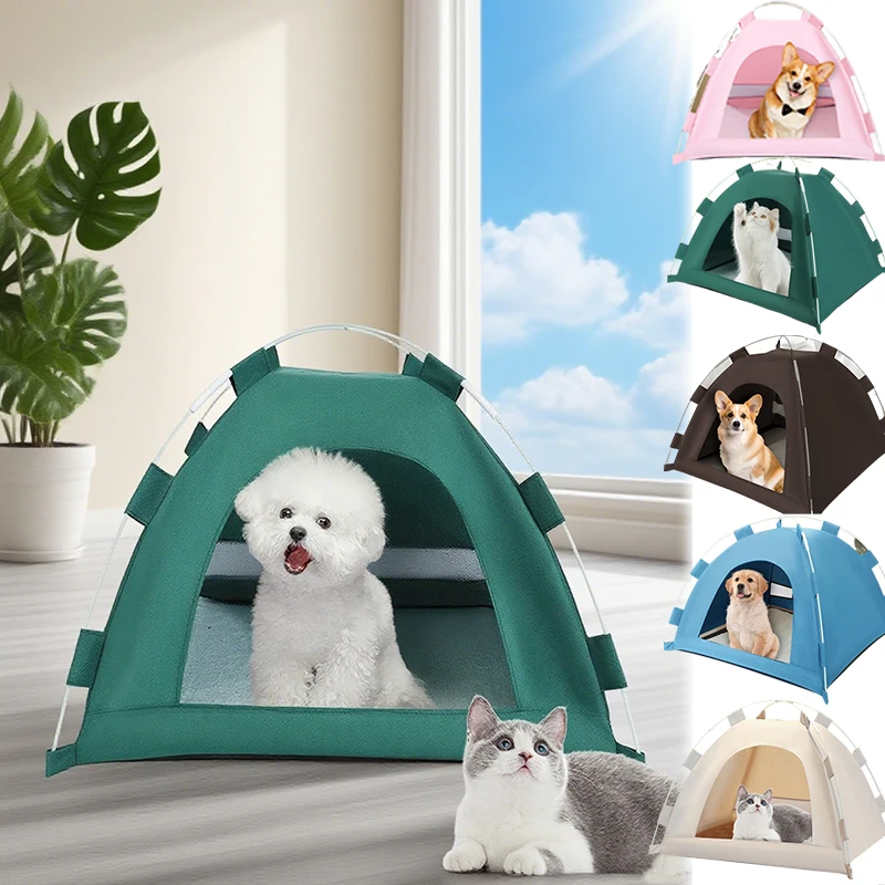 

2026 1PC Foldable Portable Pet Tent Kennel Cat Cage Small Dog Cage Four Season Universal Pet Tent/Semi-enclosed Cat House 펫 텐트