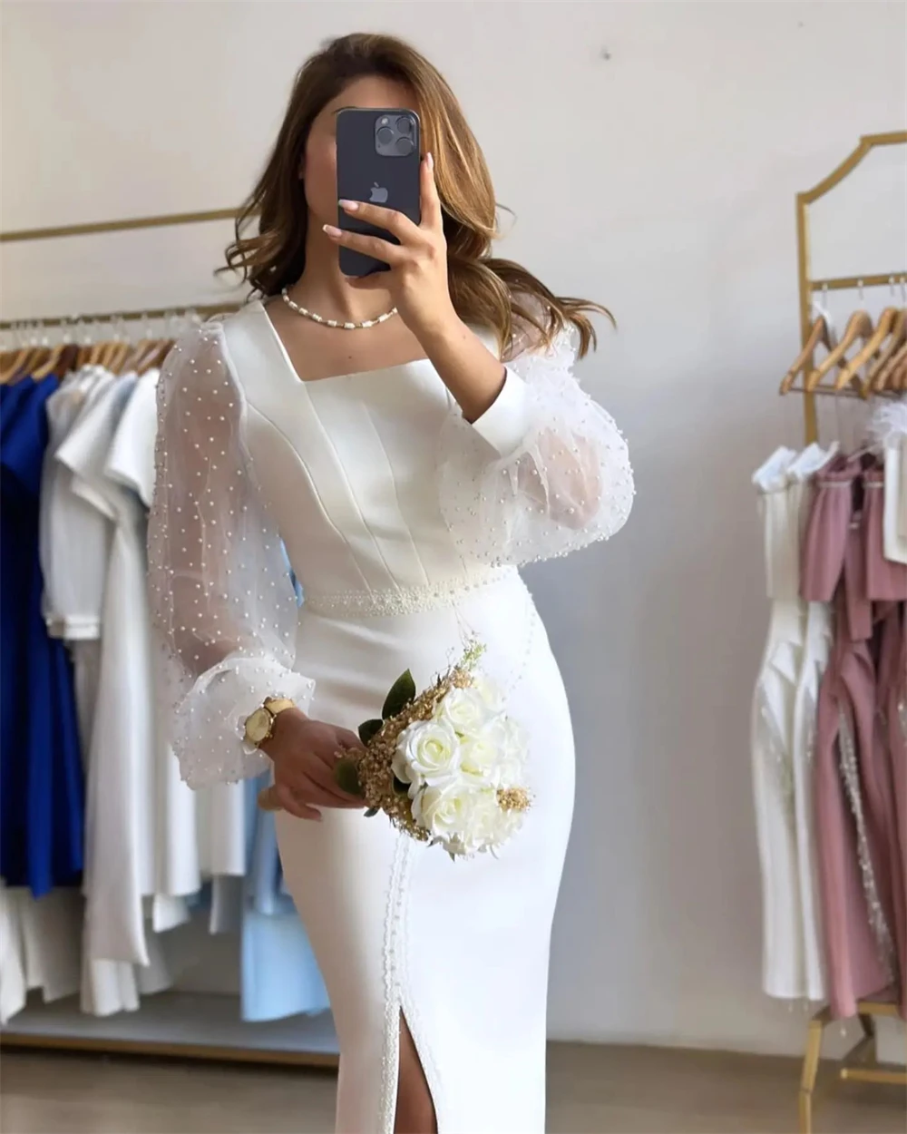 Customized Jiayigong Fashion Square Sheath Celebrity Party Flowers Sequin Draped S vestidos para eventos especiales שמלות נשף