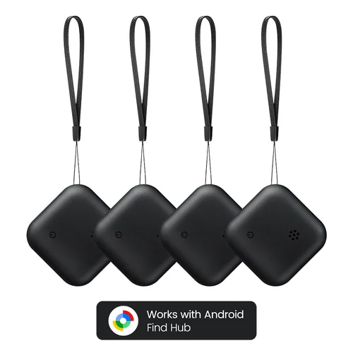 Imagen 1 del producto 4 localizadores de seguridad Android antipérdida, compatibles con Google Find My y Google Find Hub, para Xiaomi y Samsung.
