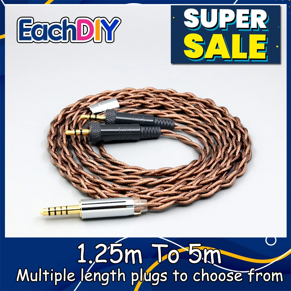 Cable de auriculares con protector de grafeno, accesorio de oro de 24k, 7n, plata pura, para Sony MDR-Z1R, MDR-Z7, con tornillo para fijar, LN008543, 99%