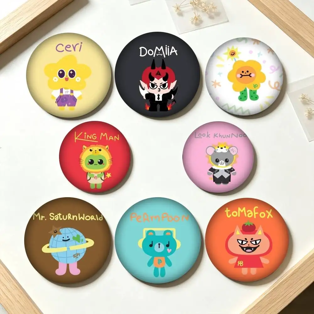 G-GMMTV Chibi Thai Actor 25mm 32mm 44mm 58mm 75mm Brooches Badges Pins for Accessories Gift