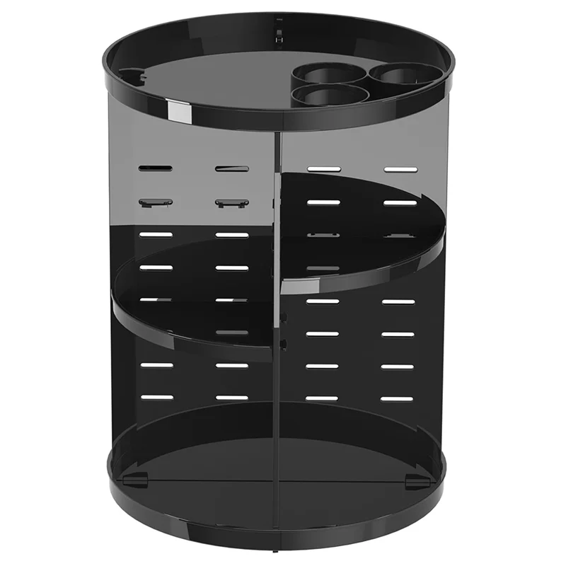 

FAAJ-Rotating Skin Care Storage Box Multi-Function Rotating Storage Rack Withbrush Holder B