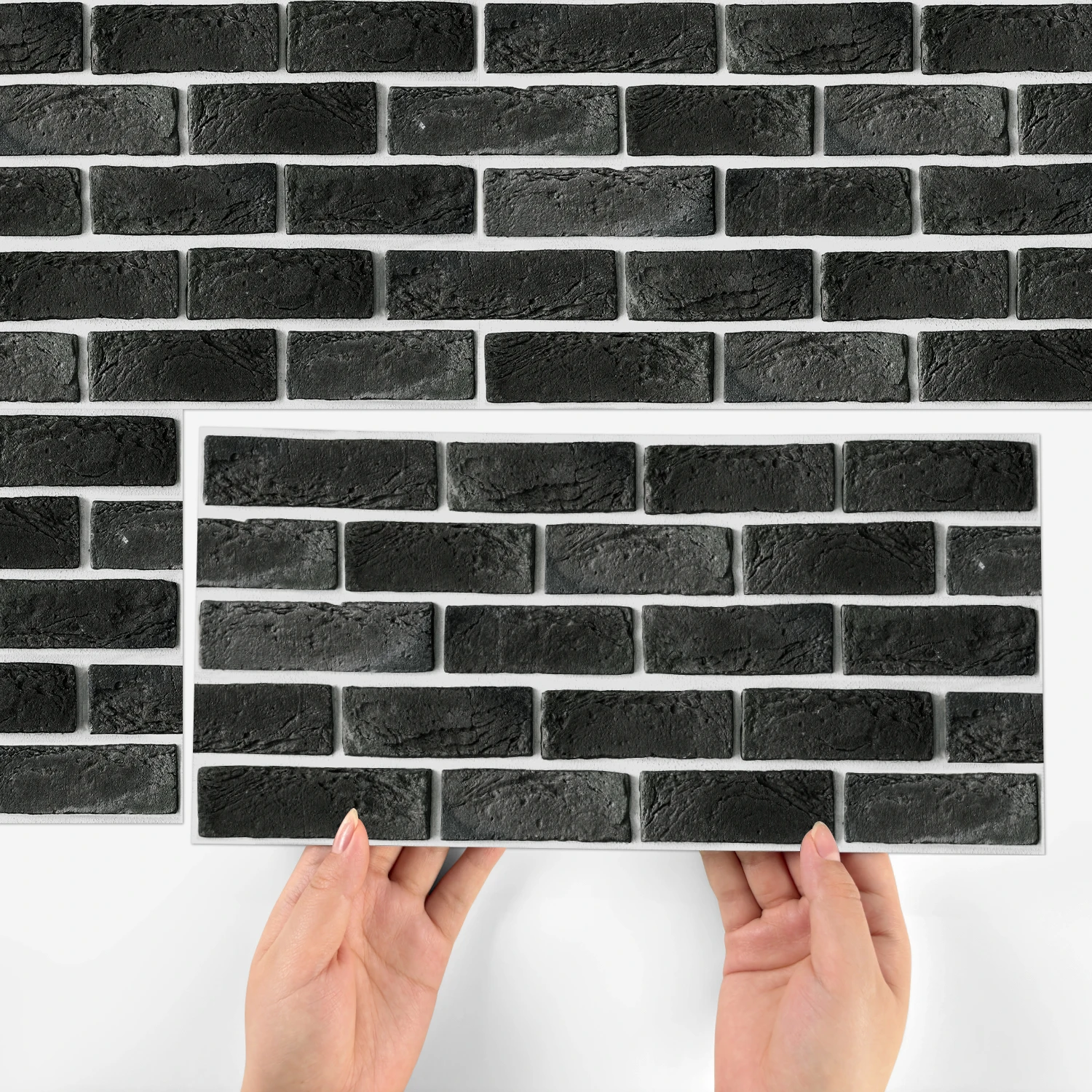

Dark gray simulated brick pattern wall sticker, self-adhesive waterproof room decoration sticker wall decoration