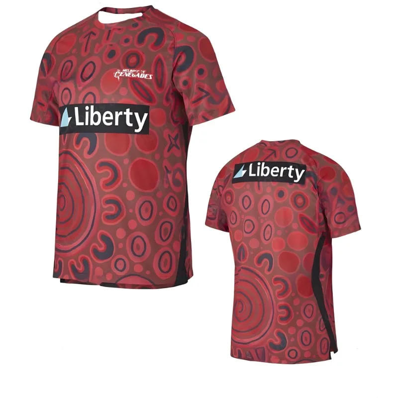 2024 New Arrival Summer Australian BBL Melbourne Renegades Jersey Indigenous BBL Shirt Training Jersey Kid Uniform For Adult&Kid