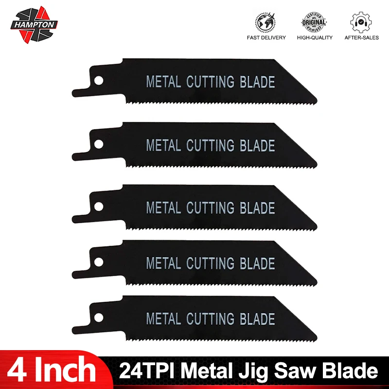 Lama per sega HAMPTON Jig 4 pollici 24TPI lama per sega alternativa in metallo duro utensile da taglio rapido per metallo, plastica, alluminio