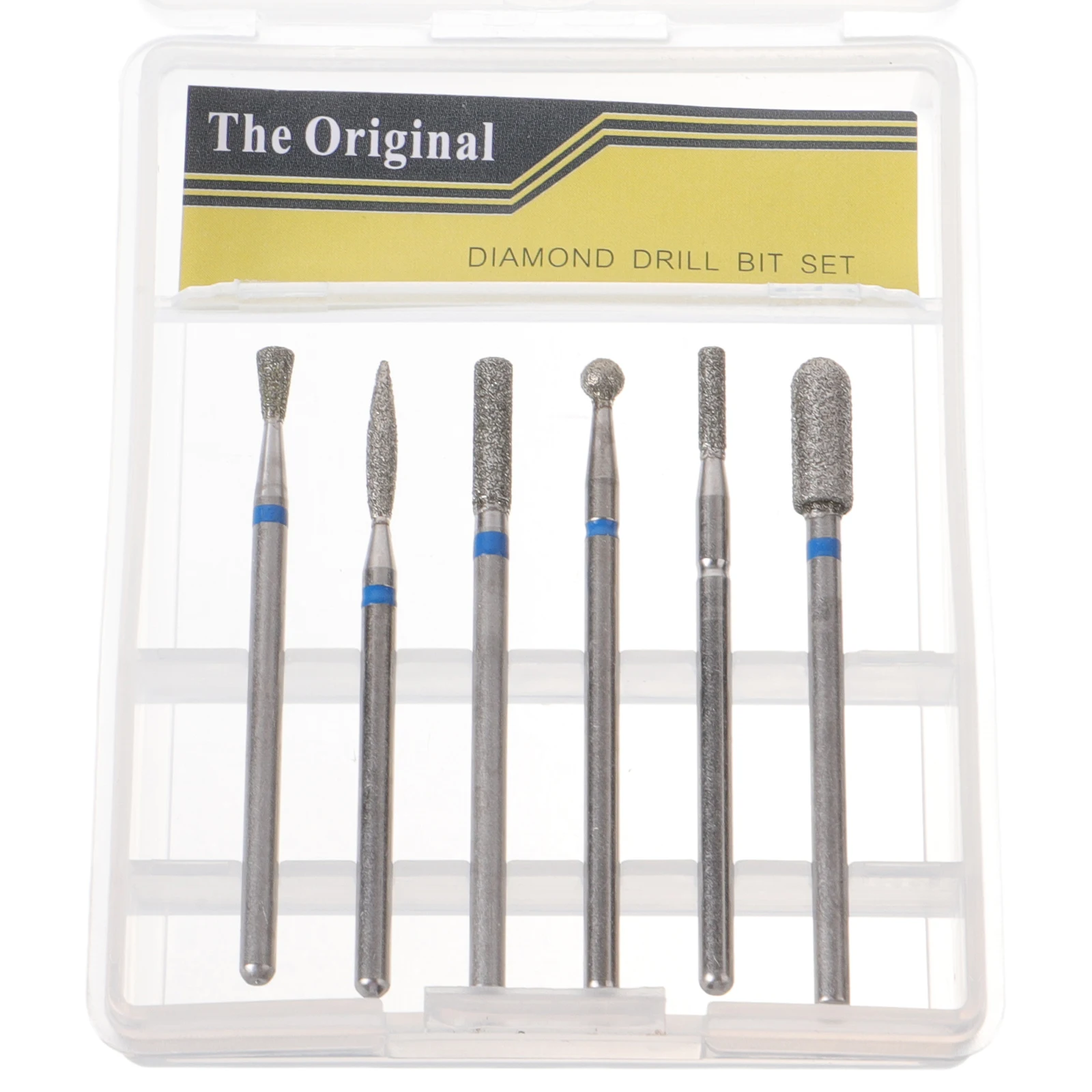 

6Pcs Nail Drill Bits Manicure Drill Bit Set Professional Grinding Polishing Nail Art Tool Kit for Acrylic Natural Nails