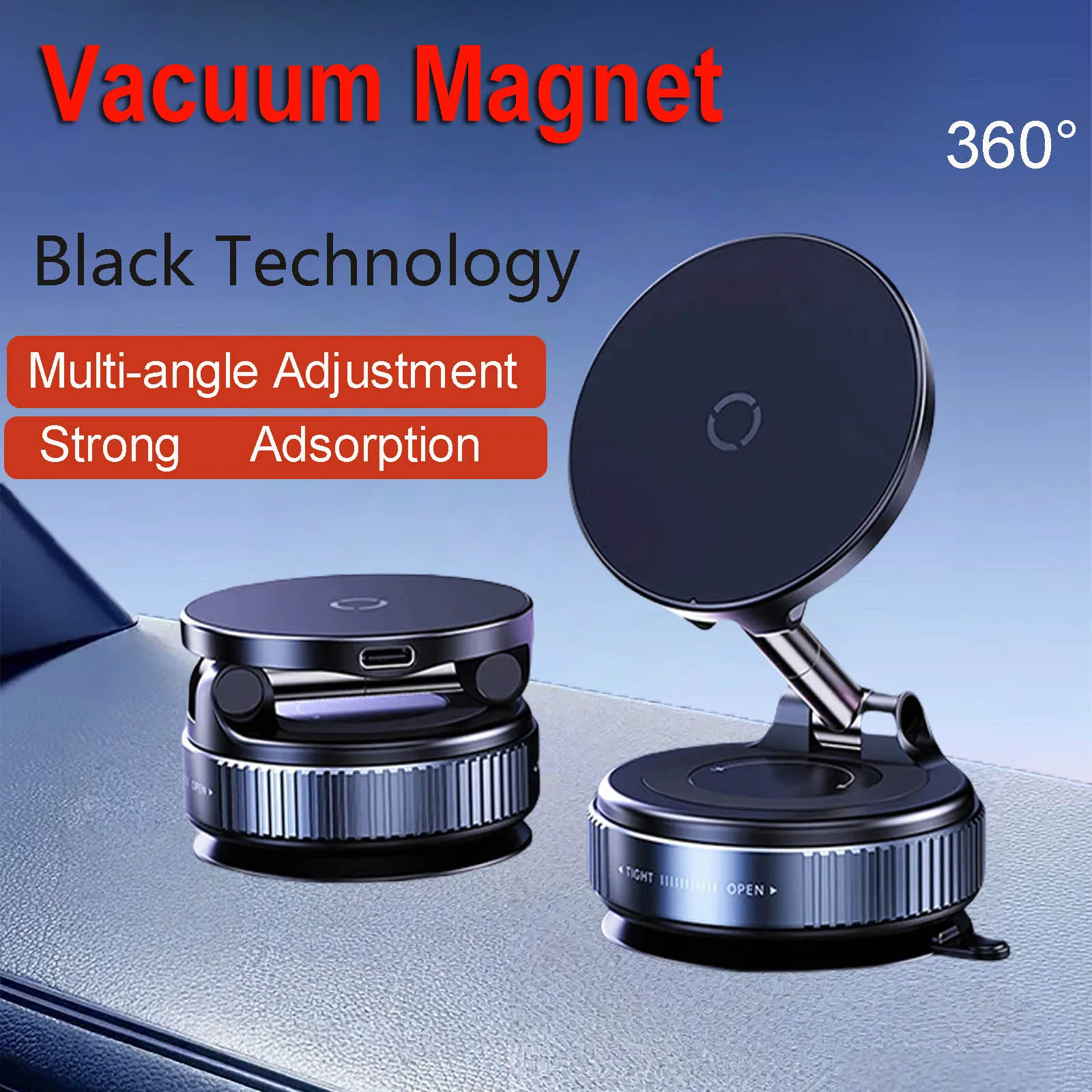 Nouveau Pour Magsafe support pour téléphone de voiture ventouse vide téléphone magnétique Hholder 360 °   Support de téléphone rotatif et pliable 2025