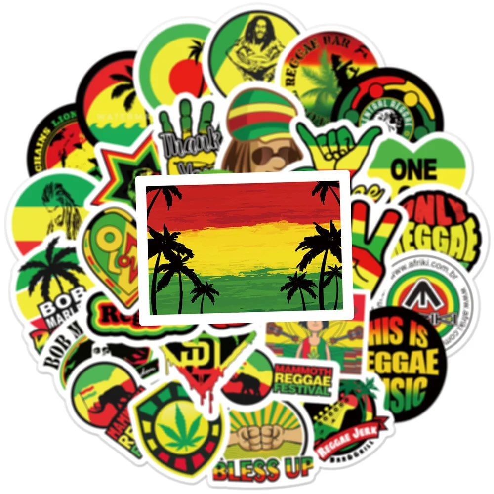 10/30/50 sztuk fajne Reggae muzyka rockowa naklejki kreskówkowe spersonalizowane naklejki Graffiti deskorolka laptop telefon rower wodoodporna naklejka