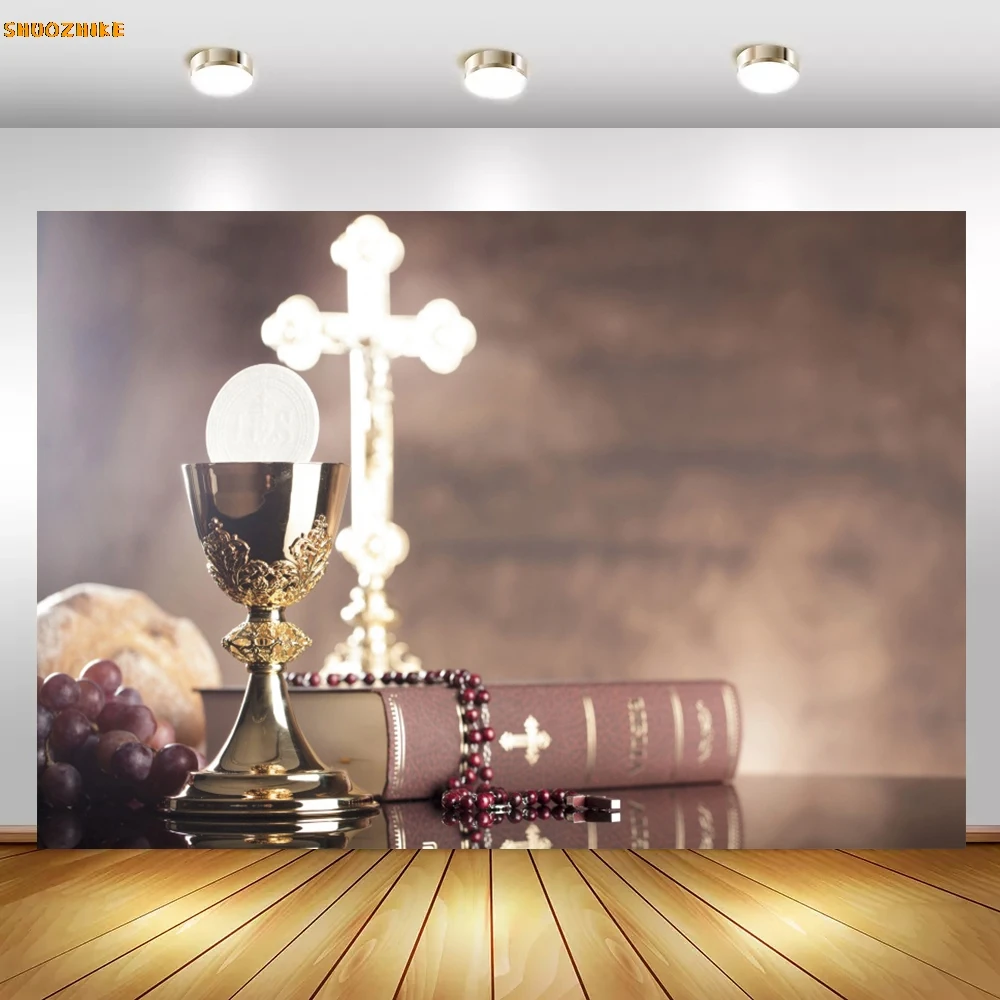 Holy Communion Christian Bible Wine The Loard's Supper Party Baby Photo Background Photography Backdrop For Photo Studio