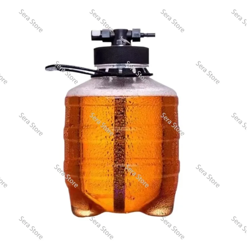 3.8L PET Plastic Thickened Sealed Small Beverage Bottle Ice Bucket with Lid