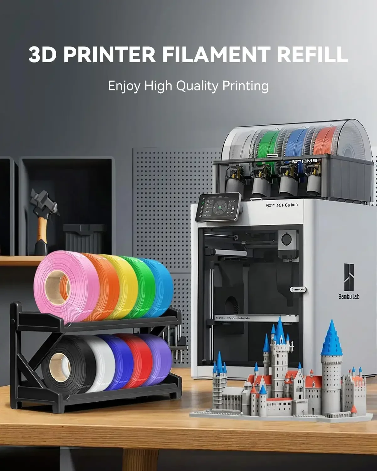 SUNLU Refill Matte PETG Filament 1.75mm Wysoka Wytrzymałość 600mm/s Szybki Filament Matowy PETG do Drukarek 3D na Wielorazową Szpulkę 5KG — zdjęcie produktu 6